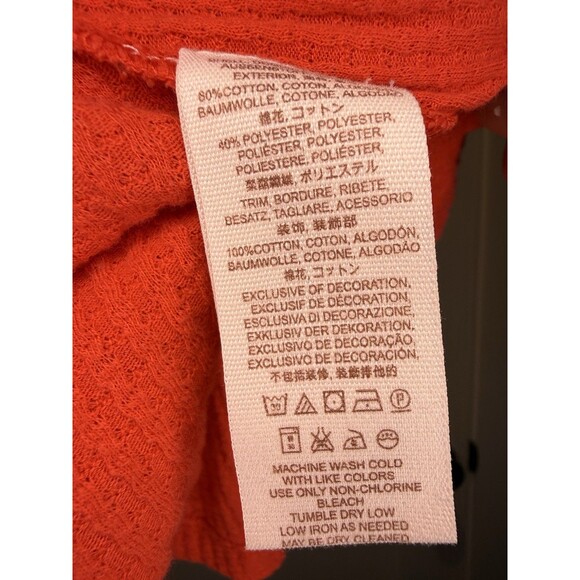 Free People Womens Parisian Nights Top Small Red Embroidered Boho Bell Sleeve - Picture 6 of 8